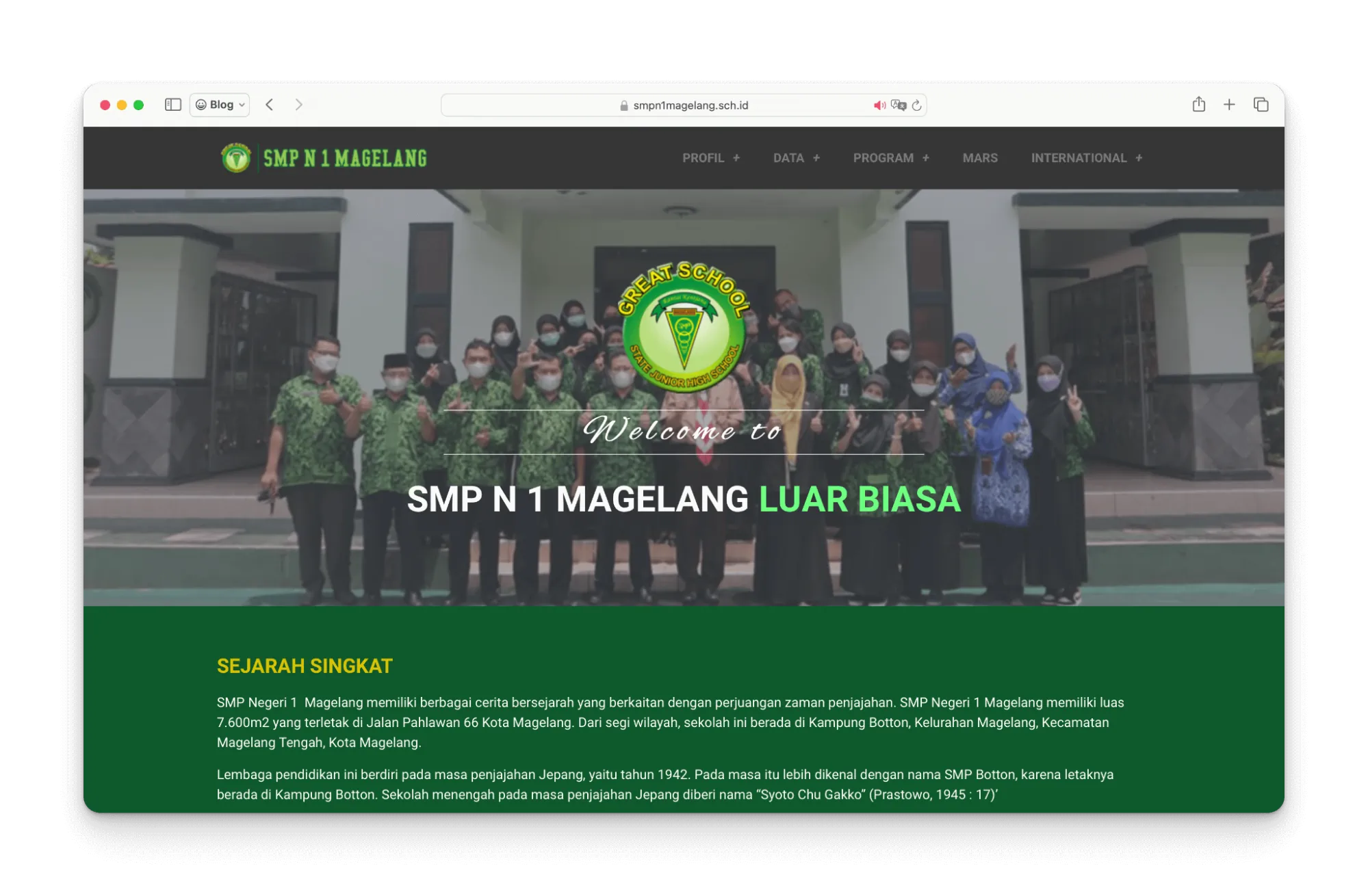 contoh website sekolah di magelang