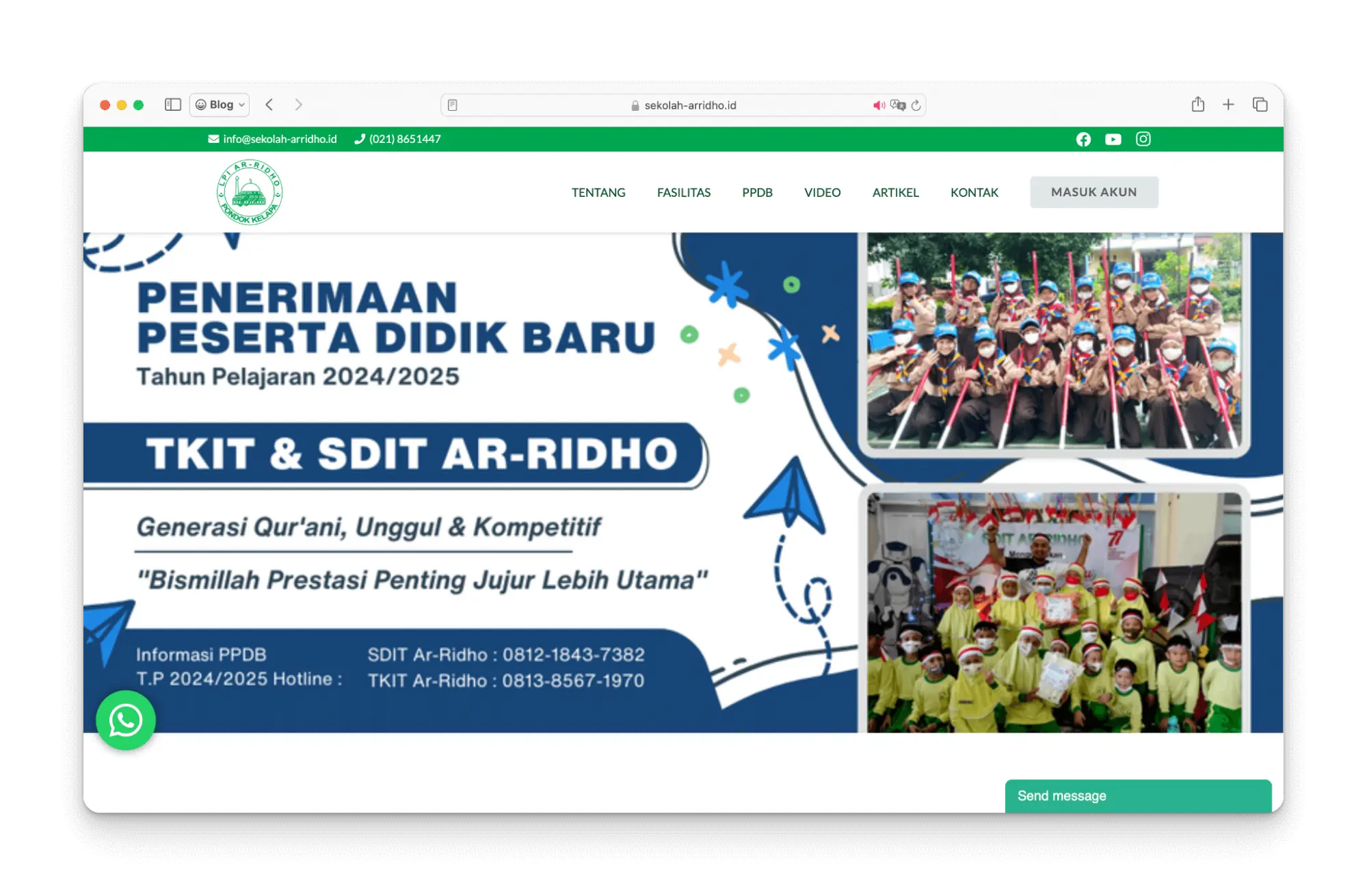 contoh website sekolah untuk tk dan sd it