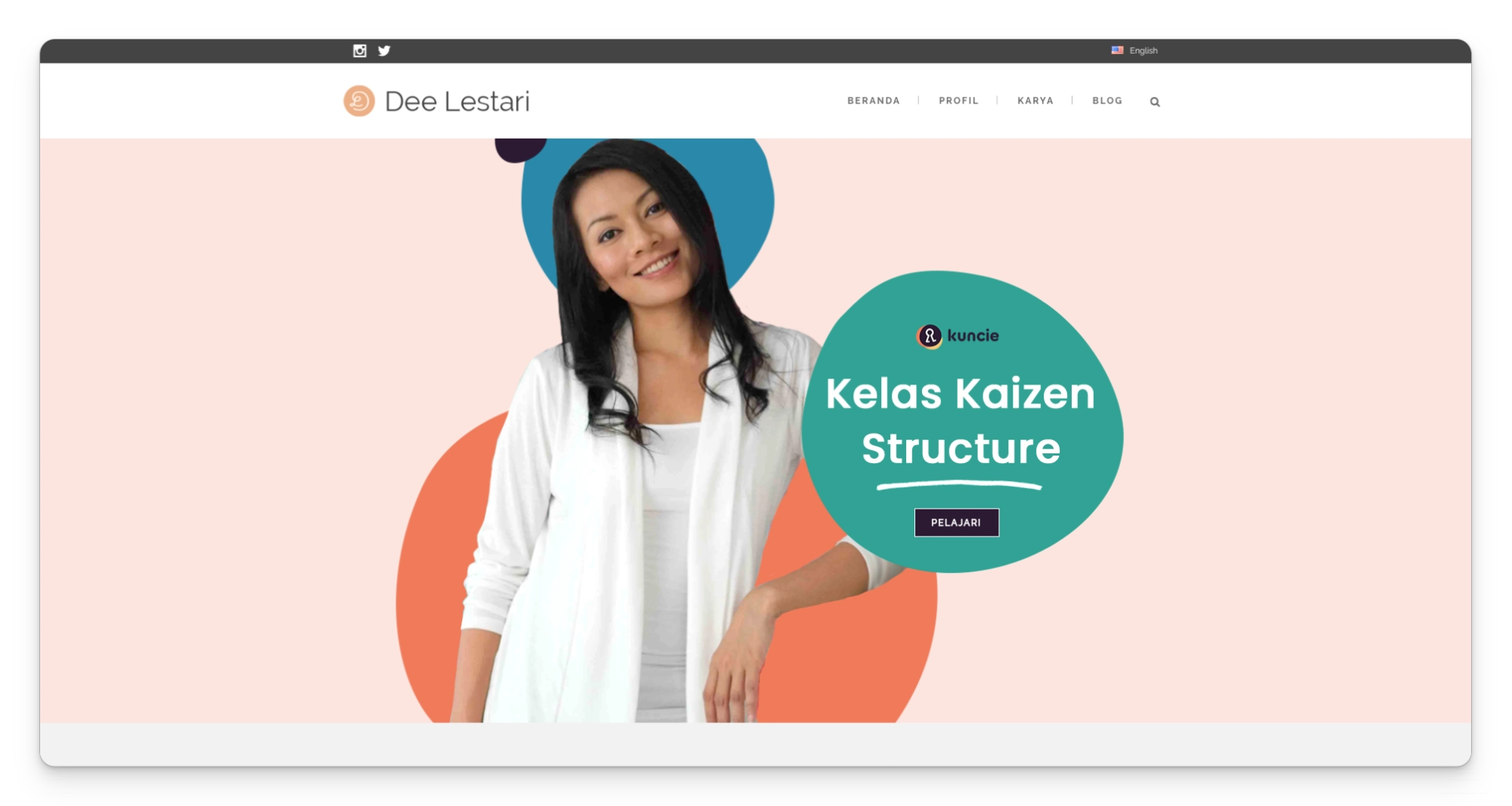 contoh website pribadi dari dee lestari