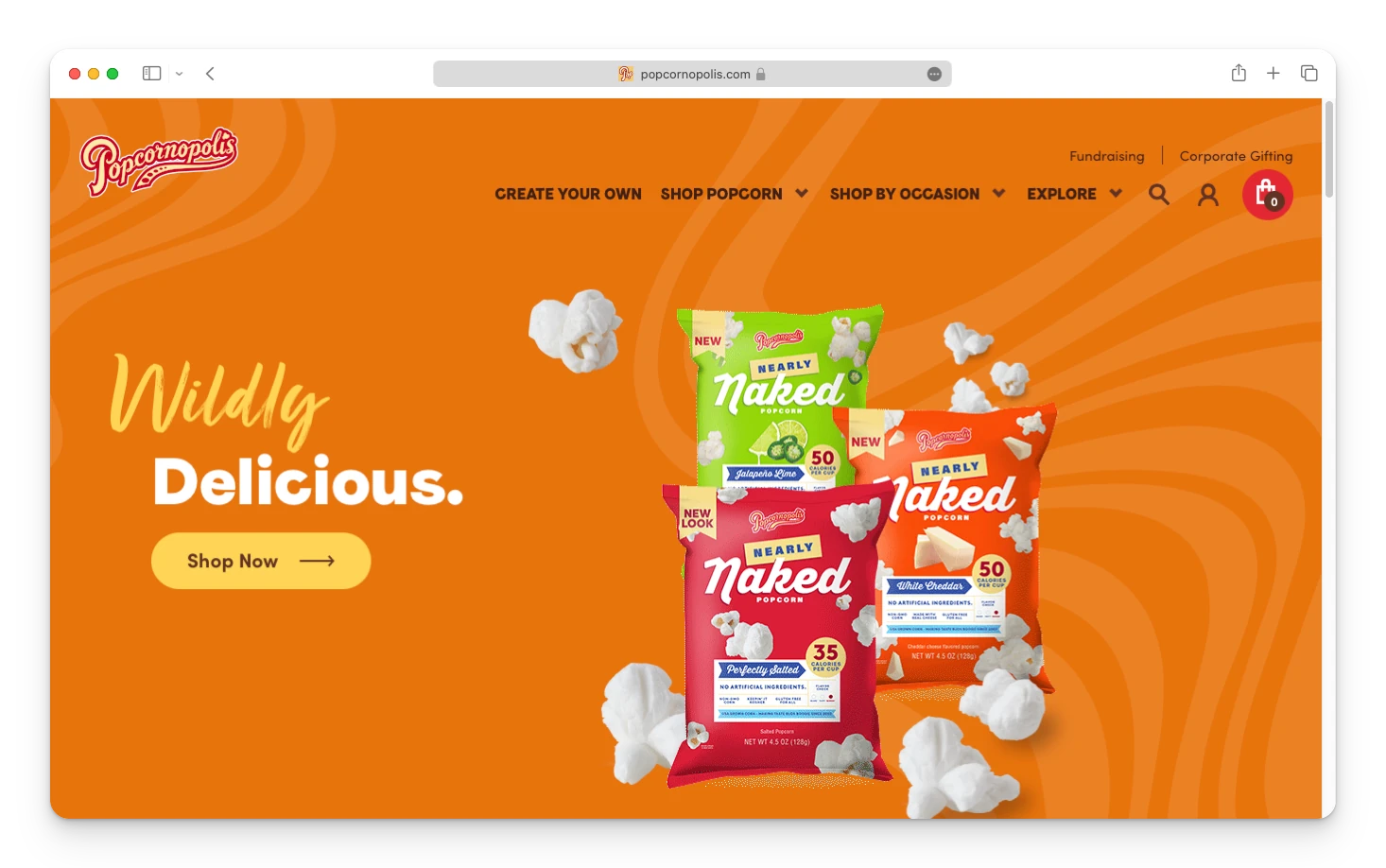 contoh website toko online popcornopolis