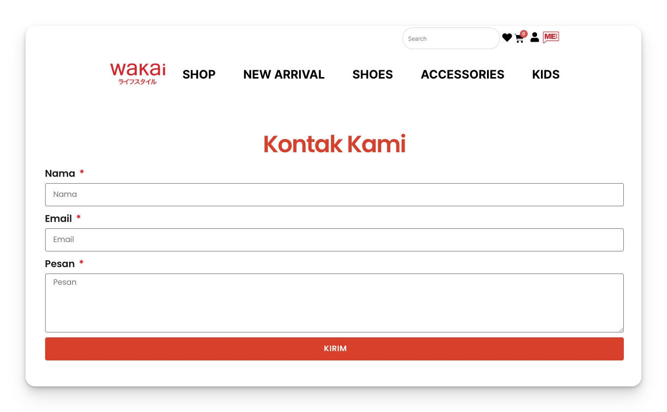 halaman kontak pada website perusahaan